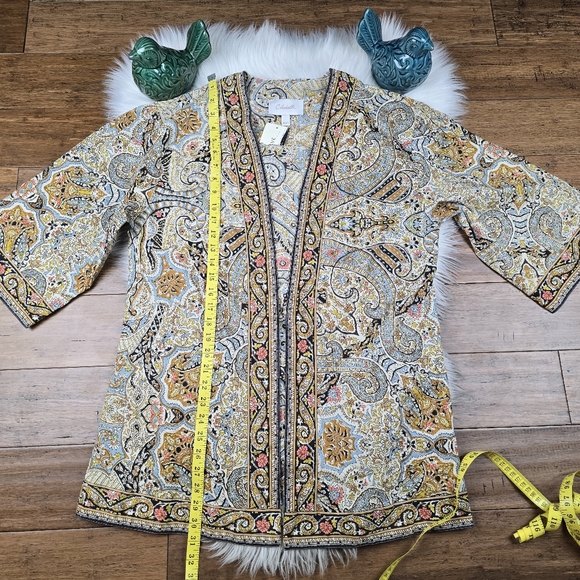 Evereve Cleobella Kalidescope Paisley Kimono Jacket Xs - Picture 14 of 16